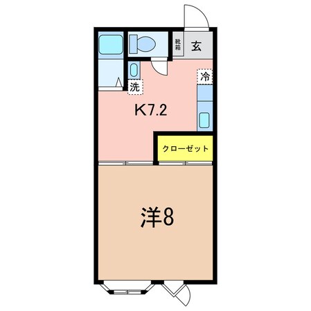 コーポ青雲Ⅱの物件間取画像